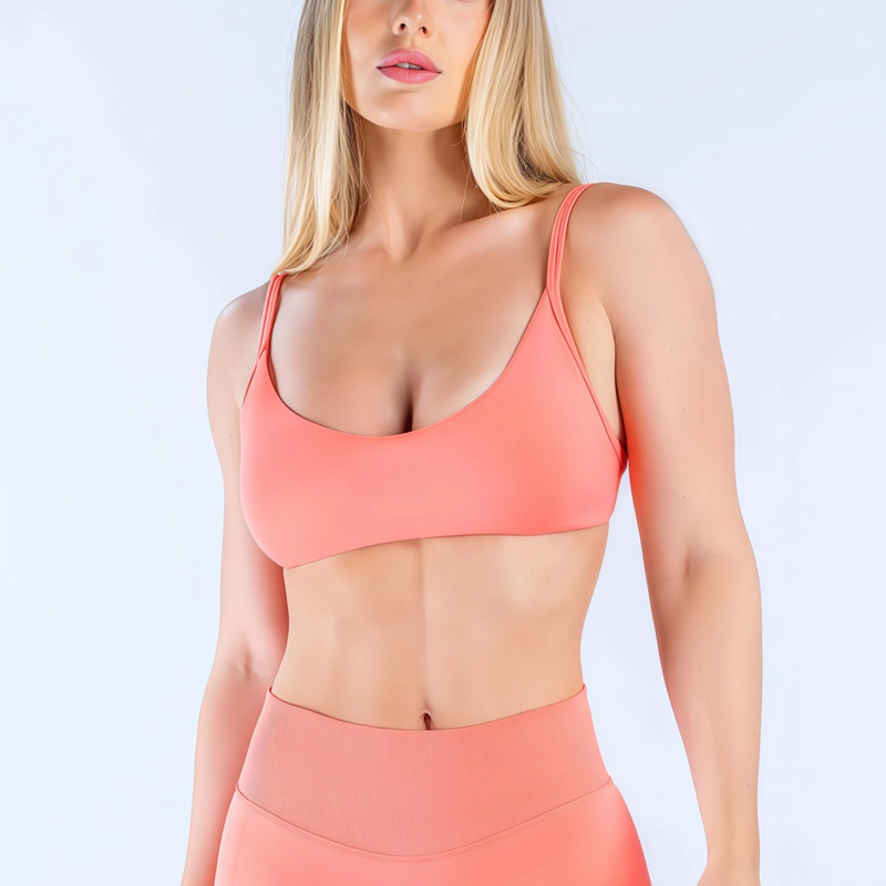Yoga Fitness Up - Biustonosz sportowy HISTELLO Impact z dekoltem
