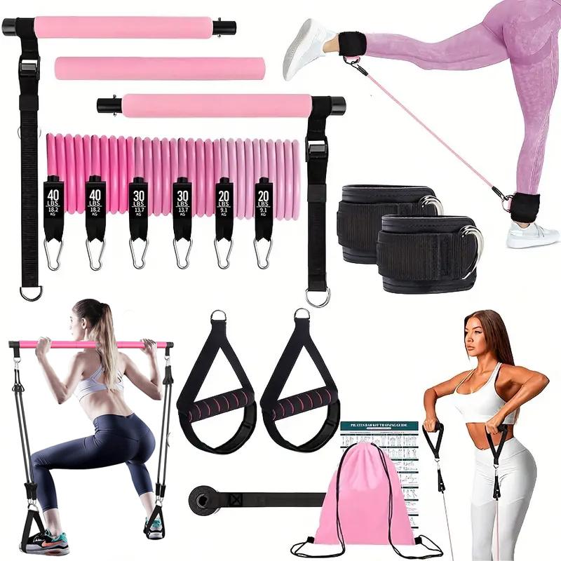 Yoga Fitness Bar - Wielofunkcyjny zestaw do pilatesu z elastycznymi