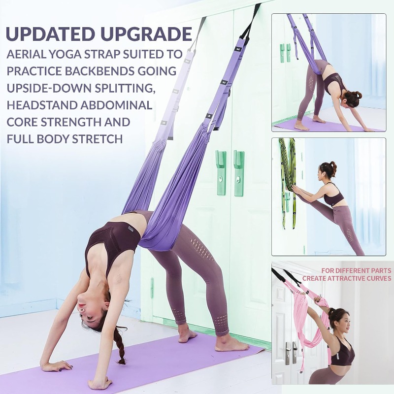 Stretch Strap Yoga - Regulowany zestaw hamaka do aerial jogi,