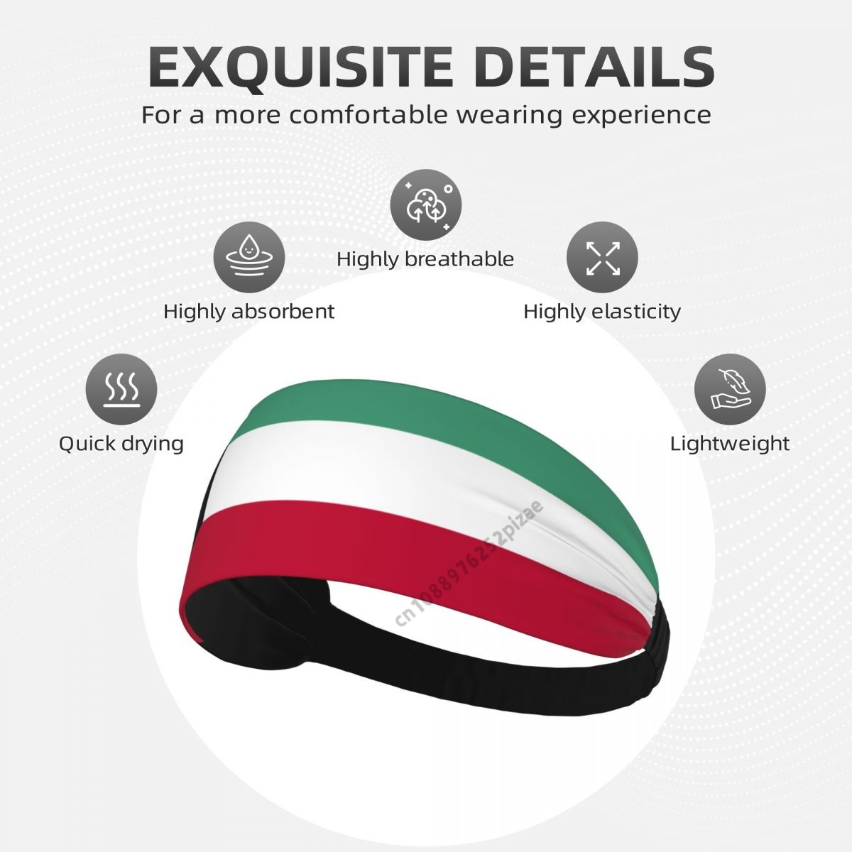 Opaski na głowę z flagą Kuwejt – Yoga Fitness Band recenzja i cena